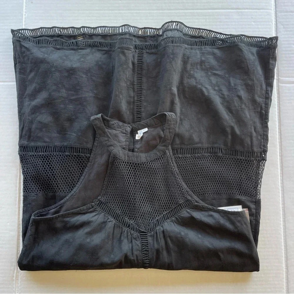 NWT Rip Curl Women's Black Karma Mesh Sleeveless Ladder Stitch Mini Dress Sz XL - Picture 10 of 12